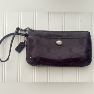 Coach Dark Purple Wristlet